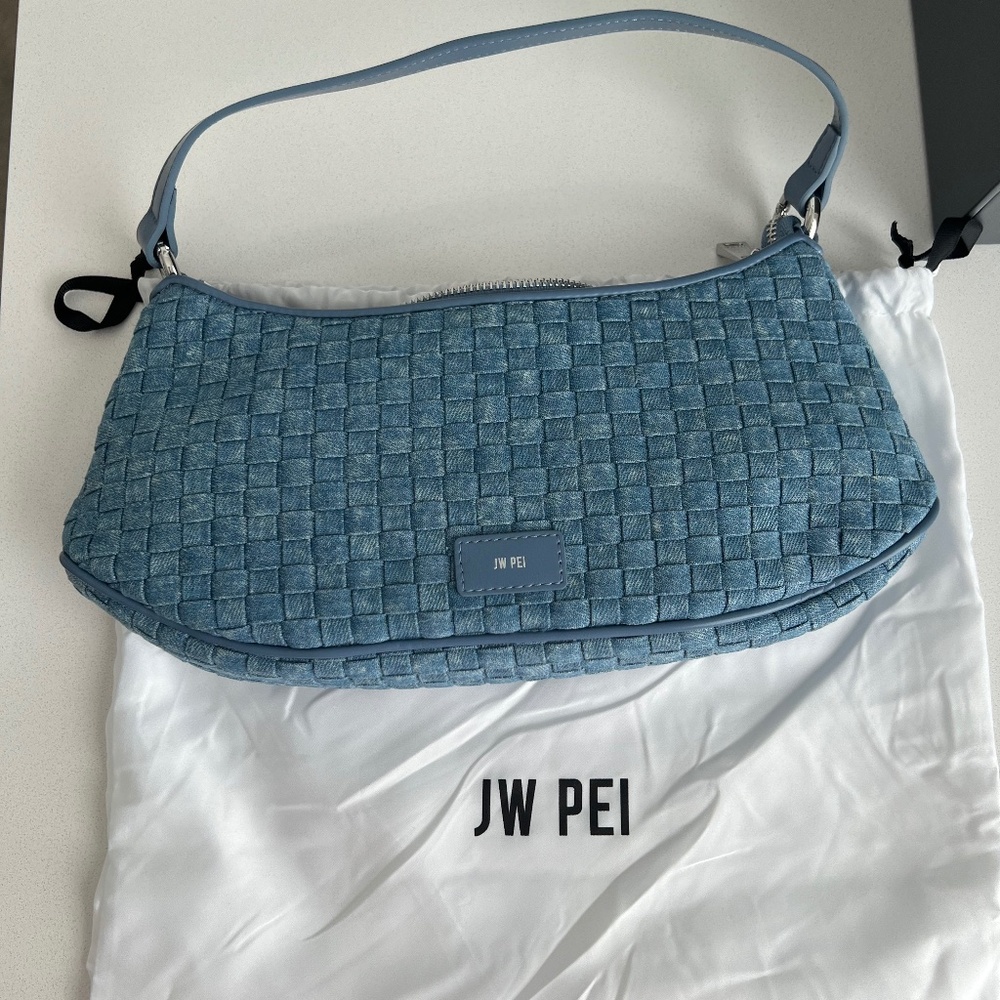 Brand New, Never Used Lily Woven Denim Shoulder Bag by JW Pei
